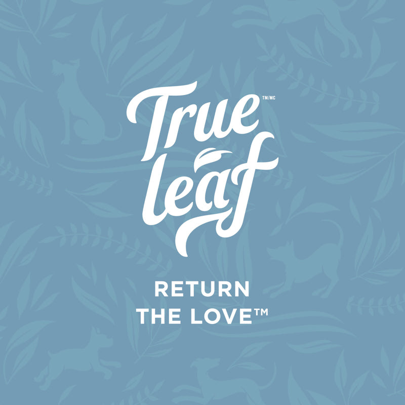 Trueleaf logo, with text "Return the Love" underneath
